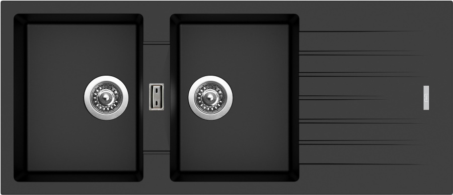 Kuchynský drez Sinks PERFECTO 1160 DUO metalblack