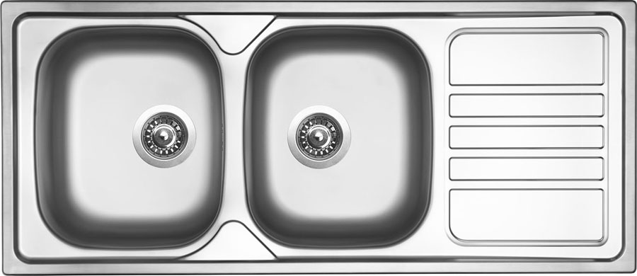 Kuchynský drez Sinks OKIO 1160 DUO V 0,6mm nerez matný