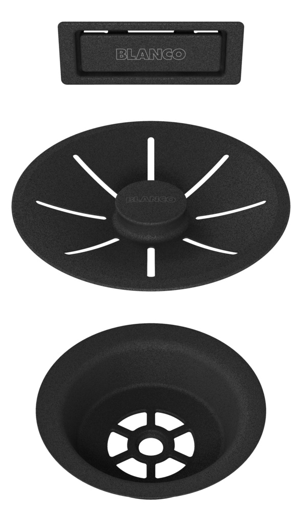 Blanco InFino sada Black Edition pre jednu vaničku 239975