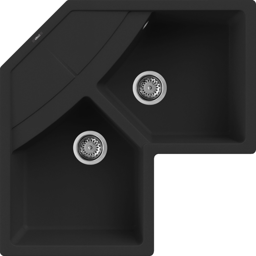 Kuchynský drez Elleci UNICO CORNER G40 full black