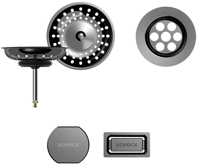 Schock viditeľné časti Gunmetal brushed 400051GUB