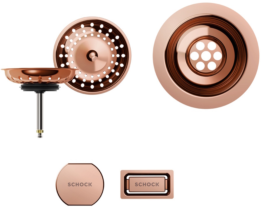 Schock viditeľné časti Copper brushed 400055COB