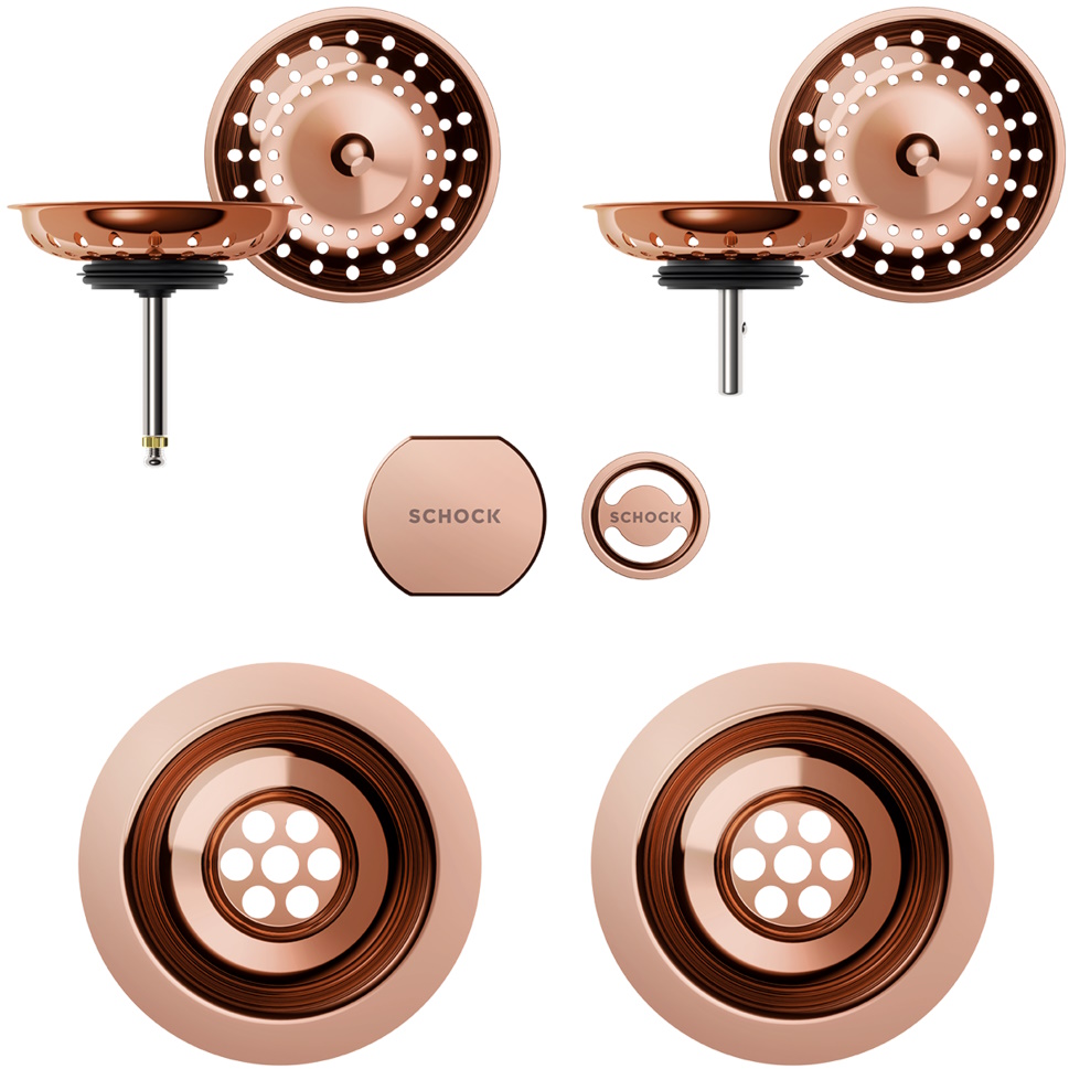 Schock viditeľné časti Copper brushed 400059COB