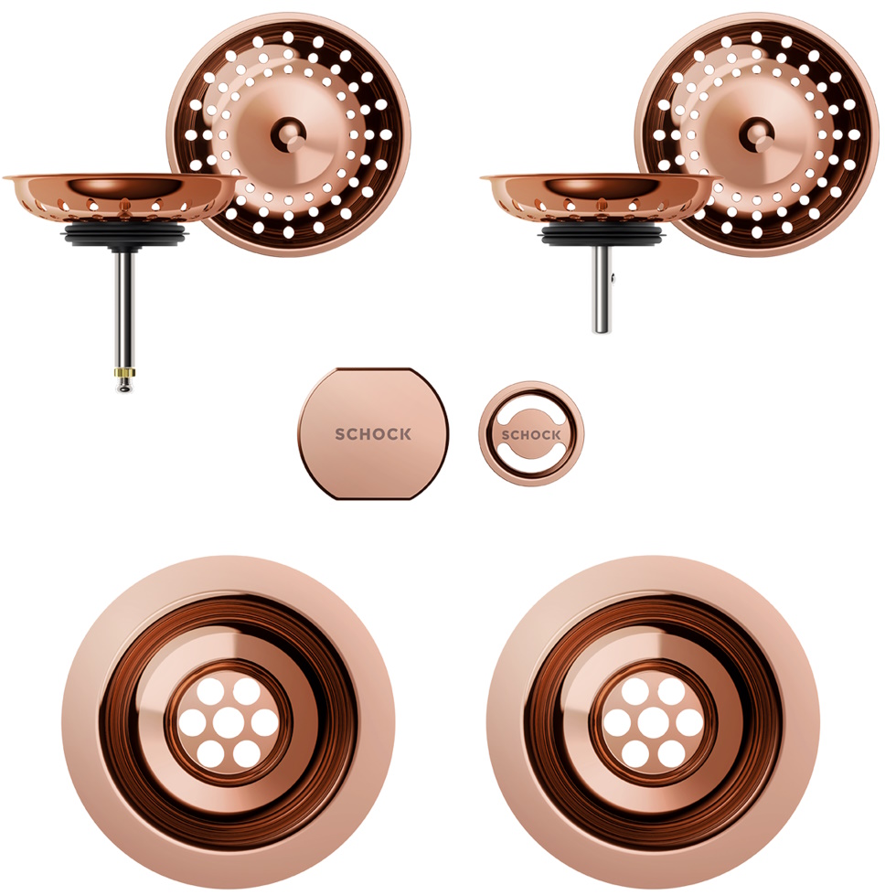 Schock viditeľné časti Copper brushed 400063COB