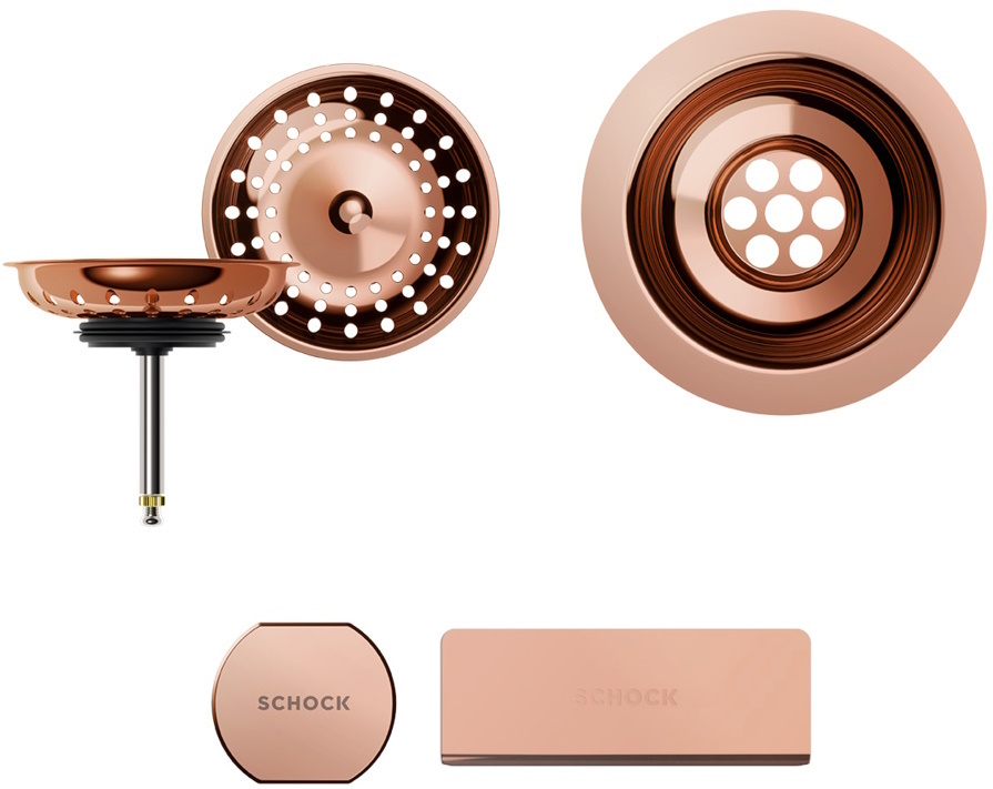 Schock viditeľné časti Copper brushed 400065COB