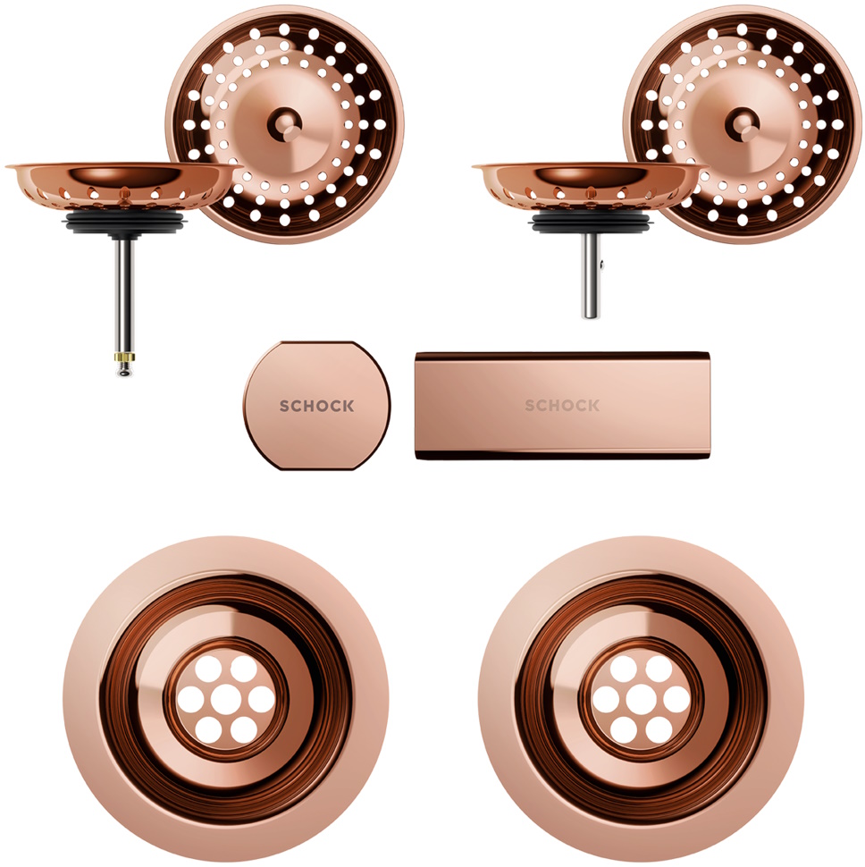 Schock viditeľné časti Copper brushed 400067COB