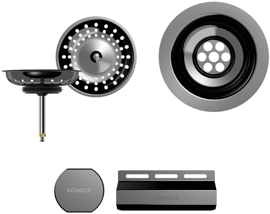 Schock viditeľné časti Gunmetal brushed 400069GUB