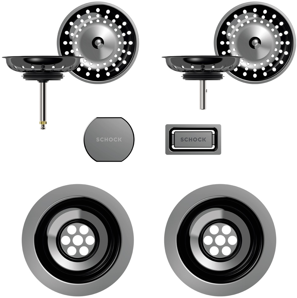 Schock viditeľné časti Gunmetal brushed 400071GUB