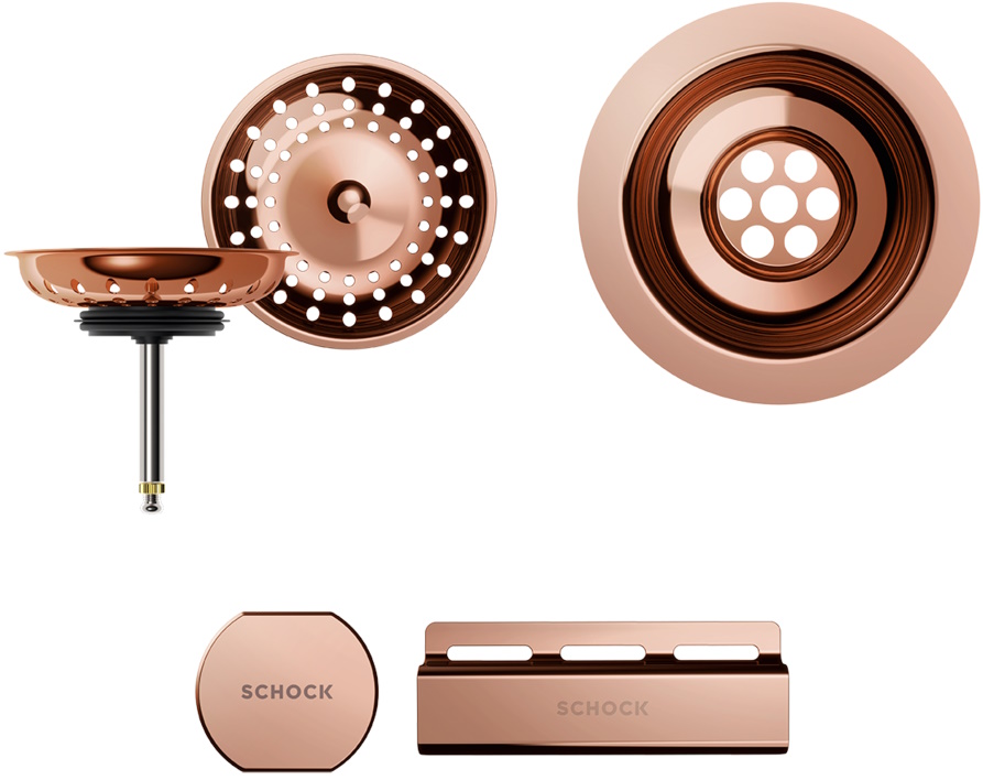 Schock viditeľné časti Copper brushed 400077COB