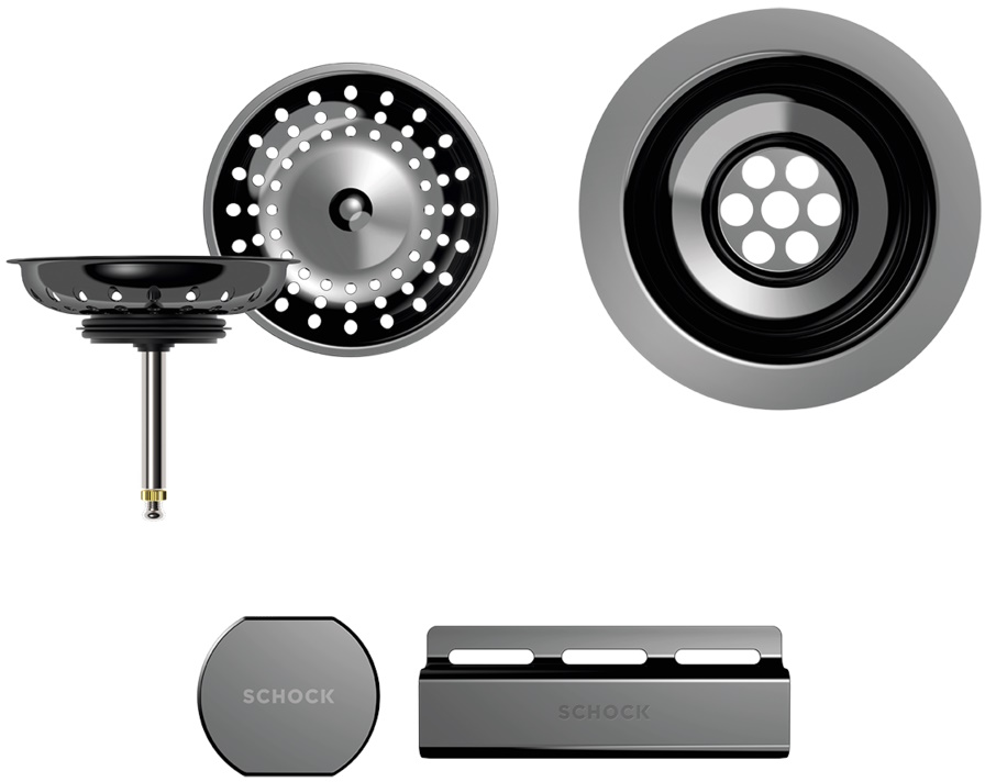 Schock viditeľné časti Gunmetal brushed 400077GUB