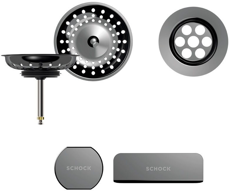 Schock viditeľné časti Gunmetal brushed 400079GUB
