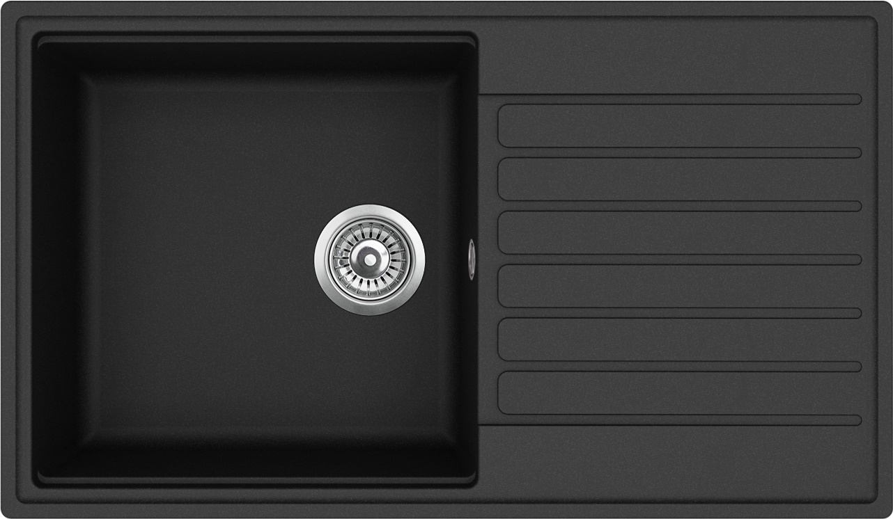 Kuchynský drez Helika KOPA SQK104 black metallic