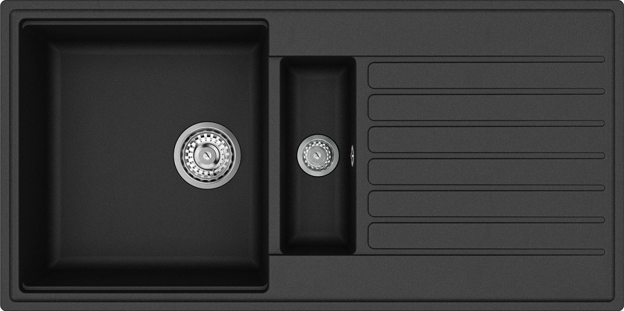 Kuchynský drez Helika KOPA SQK151 black metallic
