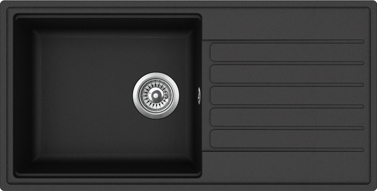 Kuchynský drez Helika KOPA SQK435 black metallic