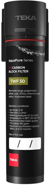 Drezová batéria Teka jednostupňový vodný filter TWF 150